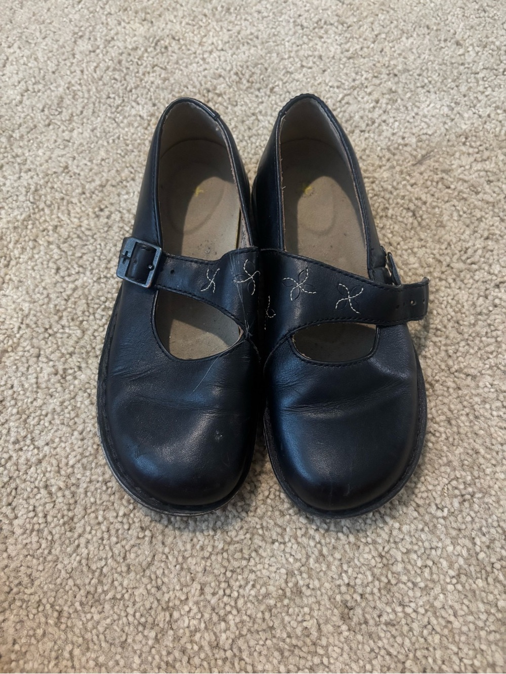 Dr. Martens Black Leather Mary Jane Strap Shoes